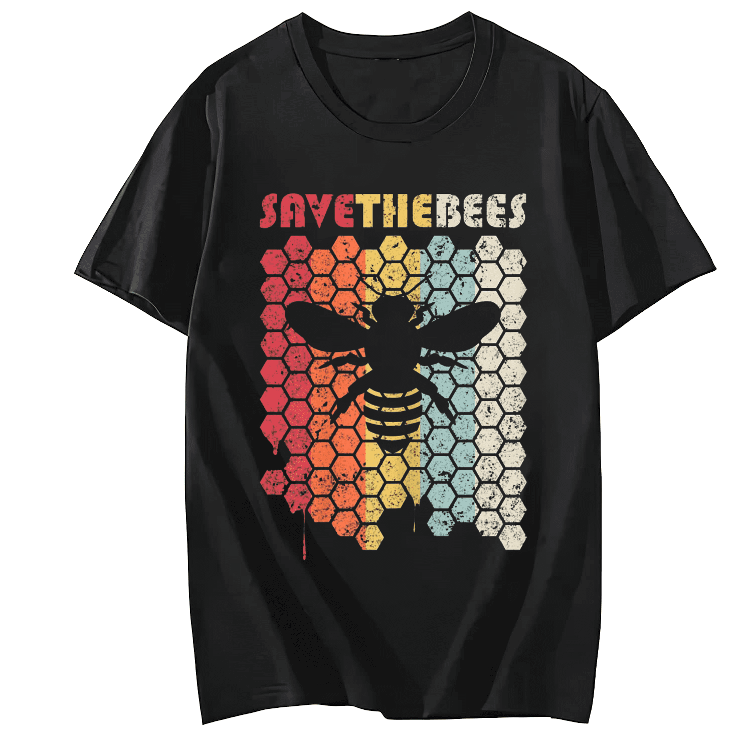 Save The Bees Shirt. Retro Style Climate Change T-Shirt Save The Bees Shirt. Retro Style Climate Change T-Shirt