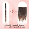 thumbnail image 1 of WEIF-16 Inch clip in dreadlocks hair extensions,1b30 Synthetic Dreadlock Extensions Clip In 16 Inch 8 PCS 32Strands Hippe Dreads Handmade Soft Reggae Style Loc Extensions for Women, 1 of 4