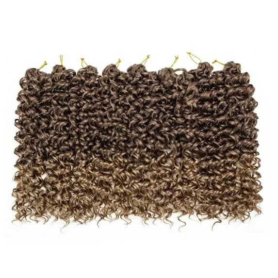 WEIF-8 Packs Curly Crochet Hair GoGo Curl Crochet hair for Women Deep Wave Braiding hair,Synthetic Bohemian Crochet Braid Water Wave Crochet hair Extensions (12inch, 33/27)