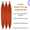 thumbnail image 1 of WEIF-Ginger Orange Braiding Hair Pre Stretched 30 Inch for Braids Long Synthetic Ginger Hair Extension for Women Braiding, 1 of 4