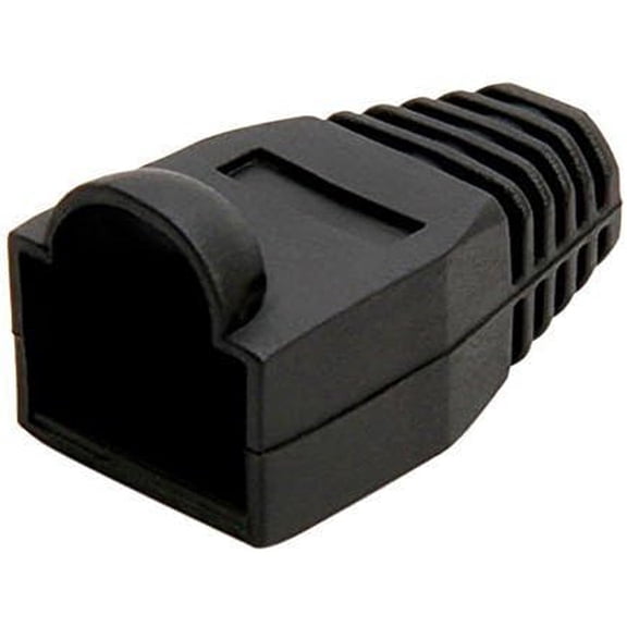 WEIFEI-100pcs RJ45 Cat6 Cat5E Ethernet Cable Snagless End Boots Cap Connector Cover Modular (Black)