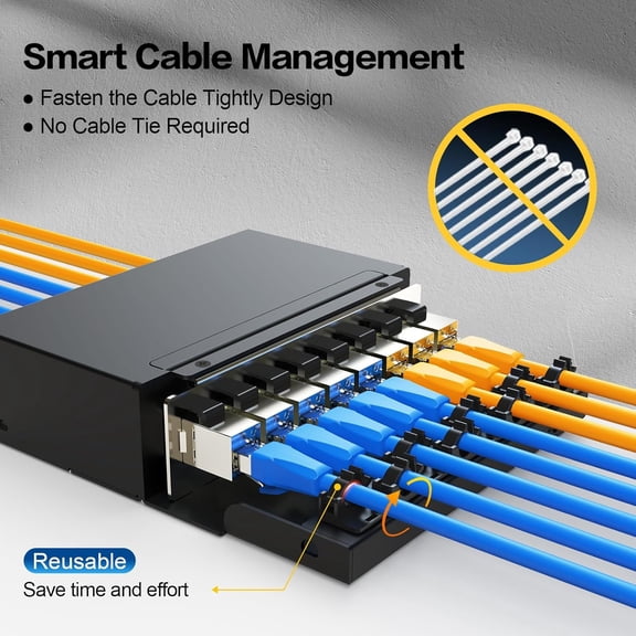 WEIFEI-8 Port Blank Patch Panel 1U UTP&STP Compatible with LC/SC/ST/FC/USB/HDMI Keystone Jack for Desk Mount Home Ethernet Termination Box (1U 8 Port Blank Patch Panel)