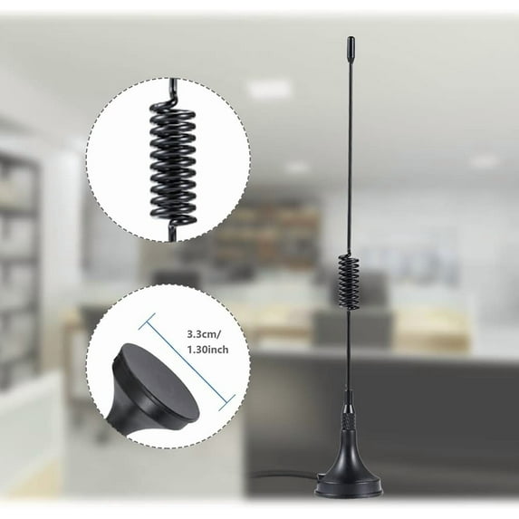 WEIFEI-868 MHz Antenna GSM 3dBi SMA Antenna Extension Cable 3M RG174 Cable Magnetic Base SMA Male Adapter Compatible with CCU3 CCU2 Raspberry Pi HM MOD RPI PCB kit ELV kit Raspberry Matic