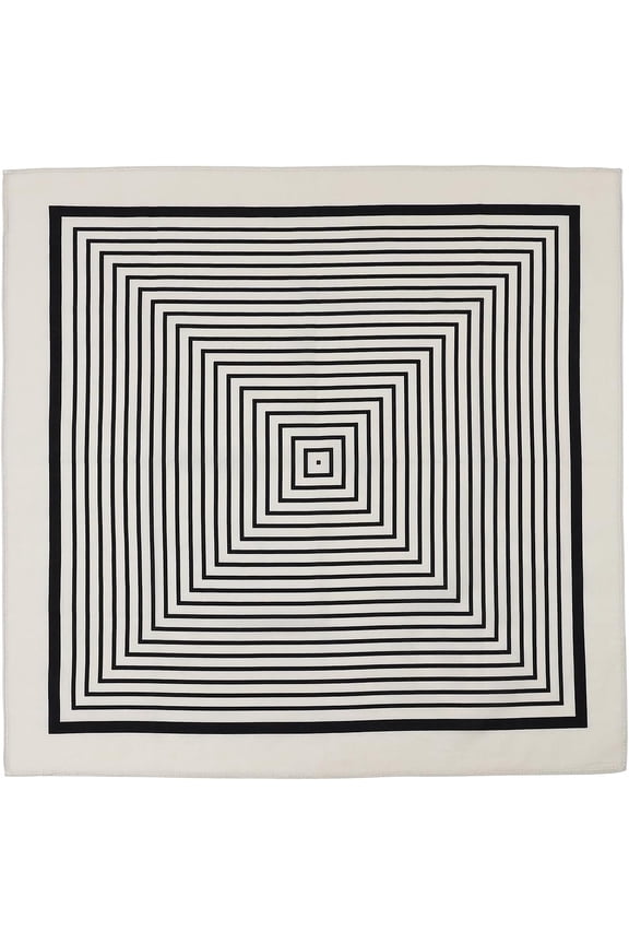 -Bandana 100% Cotton Designer Streetwear,Extra Soft Black&White 22x22 in Square Scarf Kerchief for Men&Women
