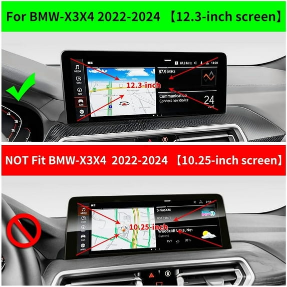 WEIFEI-Car Phone Holder for BMW X3 2022-2024X3 M 2022-2024X4 2022-2025X4 M 2022-2024【12.3 inch Screen】 Auto Accessories Navigation Bracket Interior Mobile Cell Mount case 【NOT fit X3 10.25 inch S