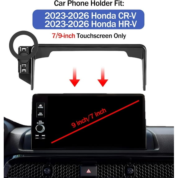 WEIFEI-Car Phone Holder for 2026 2025 2024 2023 Honda HR-V/2026 2025 2024 2023 Honda CR-V 7/9-inch Screen, Cell Phone Mount Compatible with MagSafe