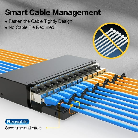 WEIFEI-Patch Panel 12 Port Blank Network Patch Panel UTP/STP No Rust and Durable