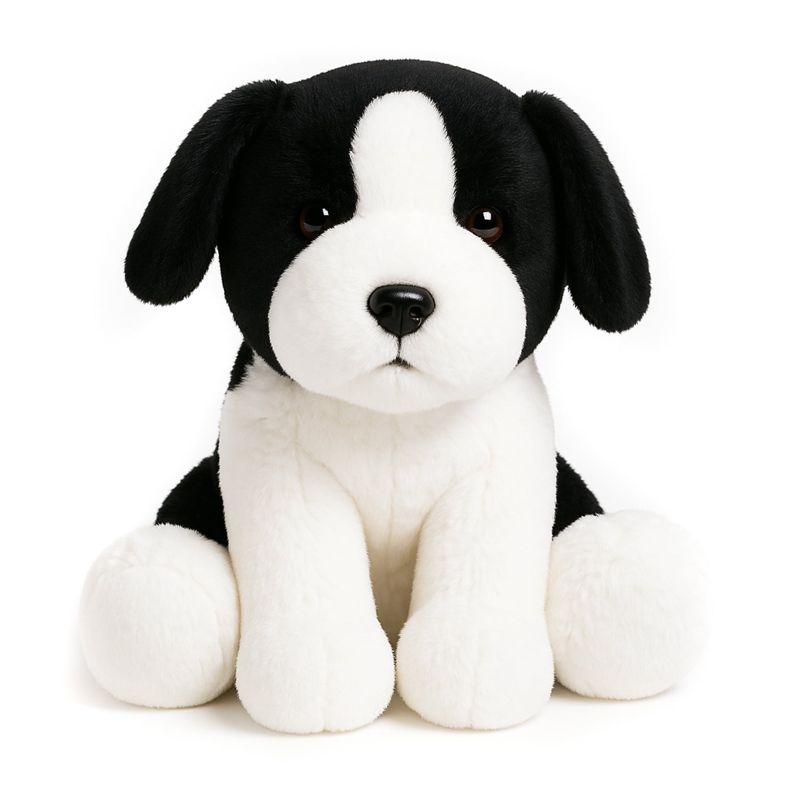 Weigedu Border Collie Puppy Dog Stuffed Animal Black and White 11 Inch