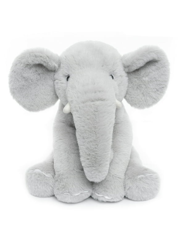 WEIGEDU Gray Elephant Stuffed Animals, Soft Huggable Cute Elephant Plush Toy, Stuffed Elephant , 13.4 inches