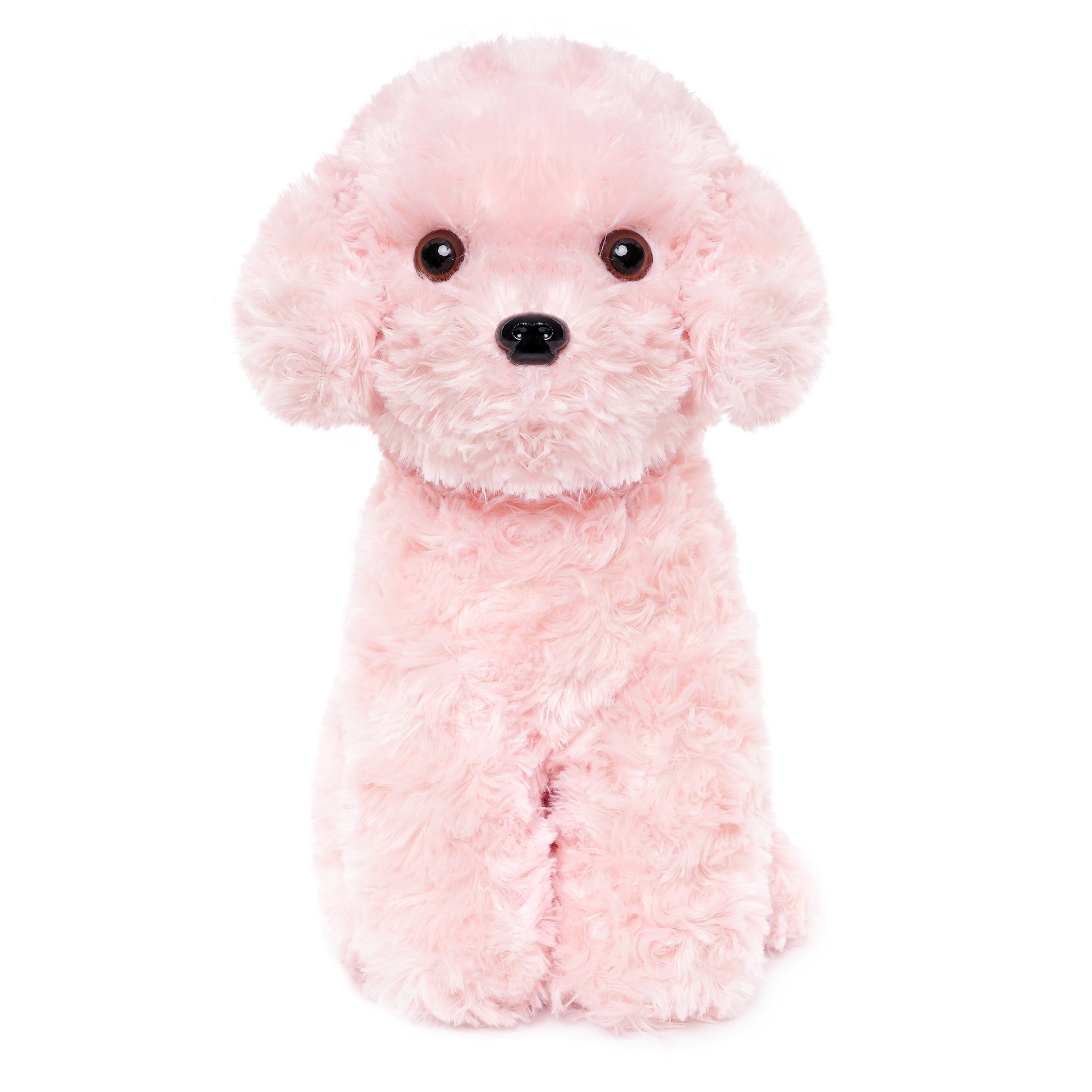 WEIGEDU Pink Puppy Dog Stuffed Animals Plush Toy 12.6 inches Pink