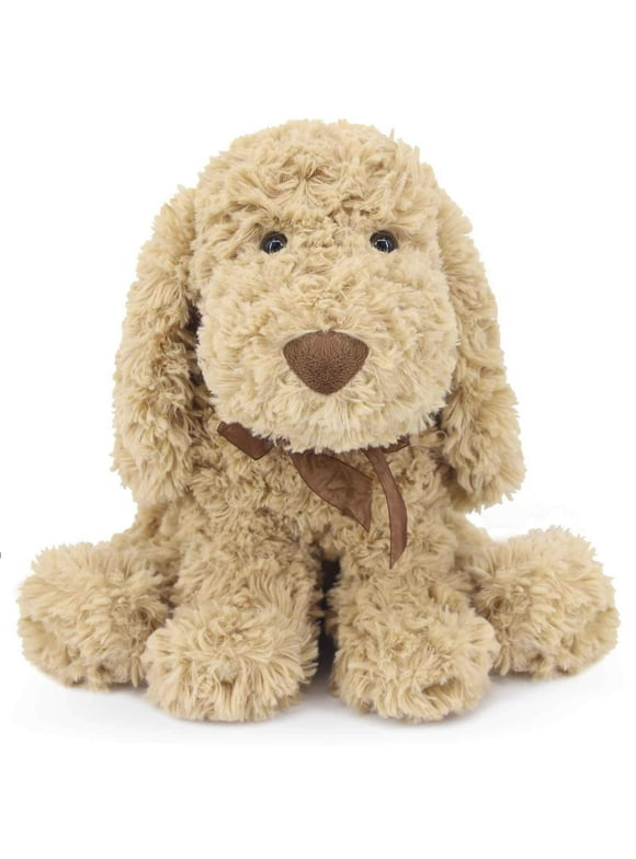 WEIGEDU Poodle Puppy Goldendoodle Stuffed Animal, Adorable Toy Dog Labradoodle Plush for Kids Boys Girls Birthday Easter Christmas Bedtime Gift, 11.8 inches Golden