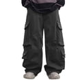 thumbnail image 1 of WEIGFI Boys Cargo Pants For Casual Wear With Multiple Pockets Style Trousers Comfortable Loose Fit Joggers For Active Kids School Outdoor Daily Use For Growing Children Adorable Solid Color Slacks, 1 of 7