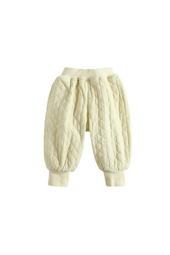 Child Baby Boys Girls Down Snow Pants Windproof Warm Trousers Lightweight Winter Pants Trendy Solid Color Athletic Joggers Outdoor Slacks