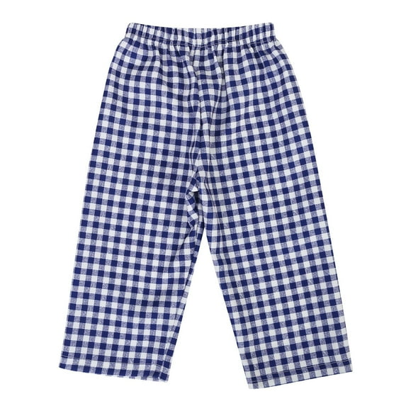 WEIGFI Child Baby Girls Boys Summer Plaid Cropped Pants Loose Casual Fashion Pants Trendy Trousers Solid Color Daily Slacks