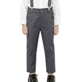 thumbnail image 1 of WEIGFI Child Boys Dressy Pants For School Formal Occasions Comfortable Flat Front Trousers With Adjustable Waistband Durable Twill Fabric Classic Fit Stylish Solid Color Slacks, 1 of 6
