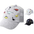 thumbnail image 1 of WEIGFI Child Boys Girls Baseball Cap Sun Hat With Mesh Adjustable Snapback Dinosaur Print Outdoor Activity Lightweight Caual Summer Daily Wear Cute Beach Caps,Grey,0-1 Year, 1 of 6
