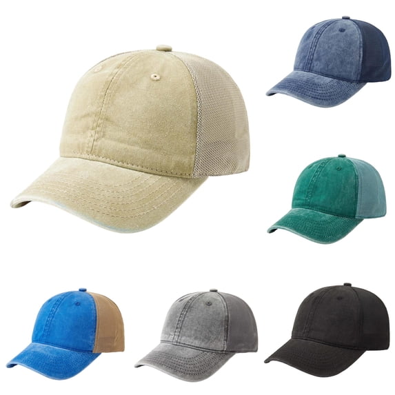 WEIGFI Child Boys Girls Baseball Cap Sun Hat With Mesh Adjustable Snapback Solid Color Outdoor Sports Lightweight Cool Spring Summer Street Casual Soft Vacation Hats,Khaki,3-10 Years
