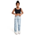 thumbnail image 1 of WEIGFI Child Stylish Teen Girls Fringe Stretch Straight Leg Pants Autumn Fashion Casual Wear Comfortable Trousers Soft Solid Color Slacks, 1 of 4