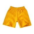 thumbnail image 1 of WEIGFI Child Toddler Boys Girls Summer Shorts Outdoor Playwear Elastic Waist Stretch Solid Color Lightweight Casual Comfort Everyday Cute Beach Bottoms,Yellow,4-5 Years, 1 of 7