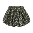 thumbnail image 1 of WEIGFI Child Toddler Girls Blossom Shorts Outdoor Play Floral Print Lightweight Elastic Waist Summer Casual Everyday Wear Cute Beach Bottoms,Dark Green,12-18 Months, 1 of 3