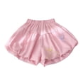 thumbnail image 1 of WEIGFI Child Toddler Girls Puff Shorts Princess Bowknot Solid Color Loose Fit Lightweight Elastic Waist Summer Outdoor Play Casual Everyday Wear Cute Beach Bottoms,Pink,2-3 Years, 1 of 3