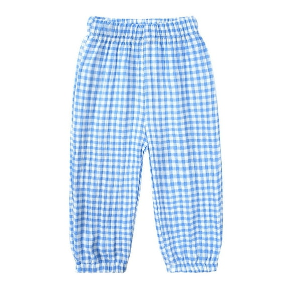 WEIGFI Child Toddler Pants Kids Baby Girls Boys Elastic Waist Soft Linen Harem Pants Summer Fall Long Pants Versatile Trousers Solid Color Slacks