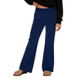 thumbnail image 1 of WEIGFI Child Velvet Flare Pants For Girls Elegant Solid Color Wide Leg Trousers Soft Stretch Comfortable Casual Wear Party Pants Cute Slacks, 1 of 9