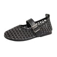 thumbnail image 1 of WEIGFI Children'S Sandals Closed Toe Breathable Mesh Ballet Soft Sole Casual Lightweight Adjustable Strap Adorable Beach Shoes,Black,11-11.5 Years, 1 of 7