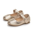 thumbnail image 1 of WEIGFI Children'S Sandals Closed Toe Soft Sole Mary Jane Princess Wedding Performance Wear School Casual Daily Flat Adjustable Strap Adorable Beach Shoes,Gold,7-8 Years, 1 of 6