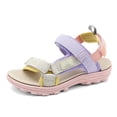 thumbnail image 1 of WEIGFI Children'S Sandals Open Toe Patchwork Summer Fashion Outdoor Soft Sole Breathable Wear Comfort Casual Walking Adjustable Strap Cute Party Slipper,Pink,5.5-6 Years, 1 of 9