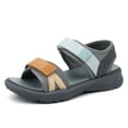 thumbnail image 1 of WEIGFI Infant Todder Girls Sandals Open Toe Patchwork Summer Fashion Outdoor Soft Sole Breathable Wear Comfort Casual Walking Adjustable Strap Funny Holiday Shoes,Navy,4.5-5 Years, 1 of 9
