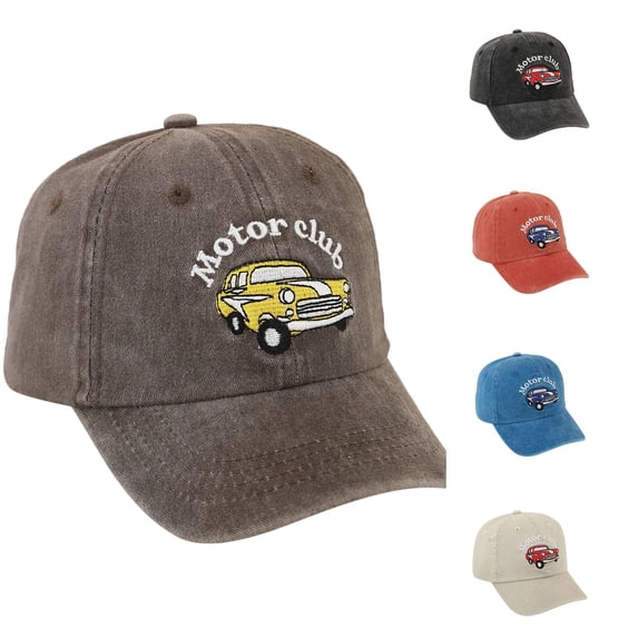 WEIGFI Kid Boys Girls Baseball Cap Sun Hat Adjustable Snapback Car Embroidered Outdoor Activity Lightweight Caual Spring Autumn Daily Wear Soft Vacation Hats,Coffee,2-5 Years