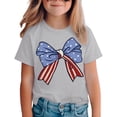 thumbnail image 1 of WEIGFI Kid Toddler Boys Tee American Flag Bow Independence Day 4Th Of July Graphic Print Clothes Casual Short Sleeve Crew Neck Comfort Cozy Beach Tops,Grey,10-11 Years, 1 of 5