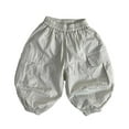 thumbnail image 1 of WEIGFI Kids Child Toddler Boys Girls Casual Cargo Pants Summer Holiday Trousers With Pockets Breathable Solid Color Slacks, 1 of 5