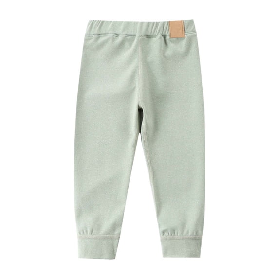 WEIGFI Kids Children Pants Boys Girls Autumn/Winter Warmth Thickened Trousers Medium To Large Child Sizes Base Layer Leggings Boho Solid Color Slacks