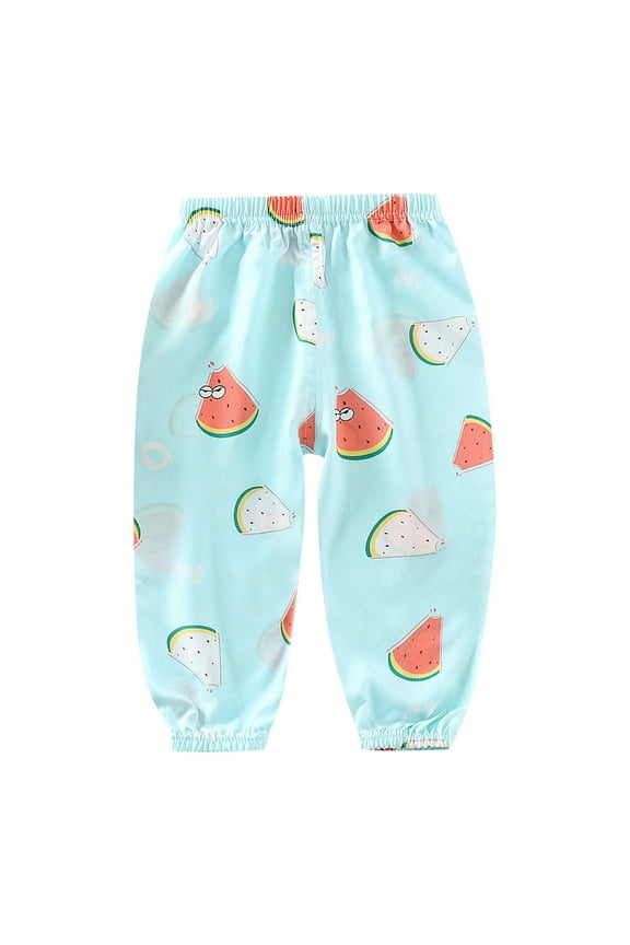 Kids Toddler Children Summer Girls Boys Trousers Stylish Haren Pants Resort Style Printed Beach Pants Trendy Slacks