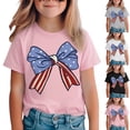 thumbnail image 1 of WEIGFI Toddler Baby Boys T-Shirts American Flag Bow Independence Day 4Th Of July Graphic Print Clothes Casual Short Sleeve Crew Neck Comfort Classic Beach Tops,Pink,12-13 Years, 1 of 6
