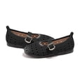 thumbnail image 1 of WEIGFI Toddler Baby Girls Sandals Closed Toe Solid Color Leather Summer Summer Hollow Show Soft Sole Casual Daily Wear Flat Adjustable Strap Funny Holiday Shoes,Black,6-6.5 Years, 1 of 4