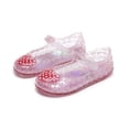 thumbnail image 1 of WEIGFI Toddler Baby Girls Sandals Love Heart Fashion Jelly Open Toe Soft Sole Summer Casual Footwear Adjustable Strap Sweet Pool Slipper,Pink,3-3.5 Years, 1 of 7