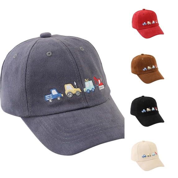 WEIGFI Toddler Boys Girls Baseball Cap Sun Hat Adjustable Snapback Car Embroidered Outdoor Activity Lightweight Caual Spring Autumn Daily Wear Cute Beach Caps,Blue,2-5 Years