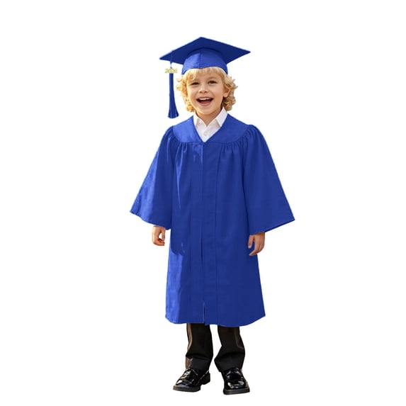 WEIGFI Toddler Boys Girls Preschool Graduation Outfits Cap And Gown Set With 2026 Tassel Formal Kindergarten Photo Shoot Wear Relaxed Beach Sets,Blue,6-7 Years
