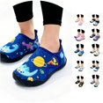 thumbnail image 1 of WEIGFI Toddler Kids Girls Boys Water Shoes Barefoot Wide Toe Quick-Dry Beach Shoes Cartoon Print Lightweight Outdoor Sports Swim Pool Sneakers Camping Daily Cute Footwear,Dark Blue,3-4 Years, 1 of 3