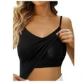 thumbnail image 1 of WEIGFI Womens Tank Tops Cotton Undershirts Basic Sleeveless Blouse With Built In Bra Slim Fit Spaghetti Strap Solid Color Summer Casual Wear Comfort Soft Beach Tops,Black,L, 1 of 5