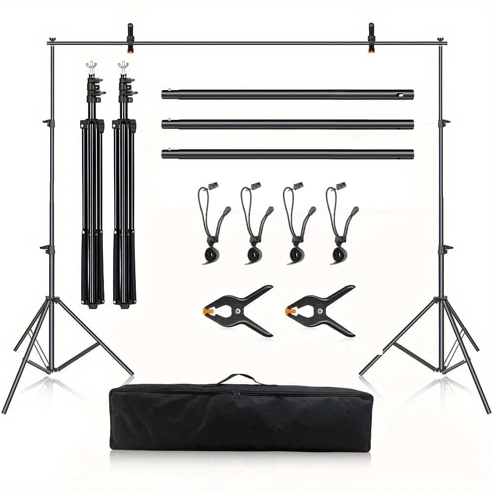 HVKDIEB Adjustable Background Stand, 8ft Height x 10ft Wide Adjustable ...