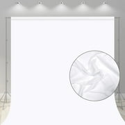 WEIJIEMING Collapsible 7X10ft White Polyester Chroma Key Backdrop, White Background Cloth X1，BJB2X3