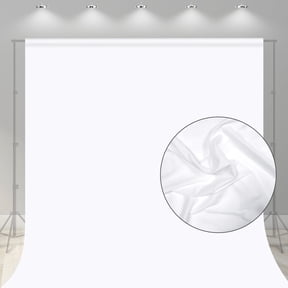 WEIJIEMING Collapsible 7X10ft White Polyester Chroma Key Backdrop, White Background Cloth X1,BJB2X3