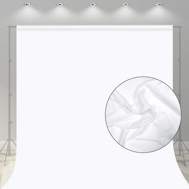 BJB2X3 Collapsible 7X10ft White Polyester Chroma Key Backdrop, White Background Cloth X1