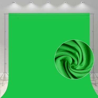 Collapsible 7 ft x 10 ft Polyester Chroma Key Backdrop, Green Background Cloth X1