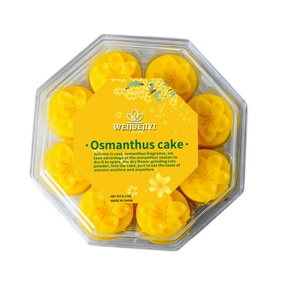 WEIJUEJIYI Osmanthus Cake Chinese Pastry MDA05Tea, 9.17 oz (18 Pieces), Chinese Moon Cakes with Delicate and Sweet Taste, Osmanthus Fragrance, Golden Appearance, Rich Aroma, Cotton Sand Sweet
