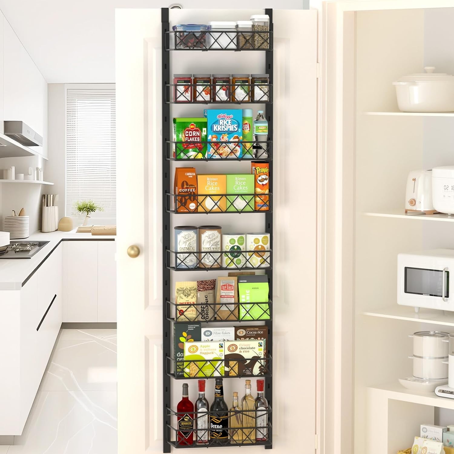 Organisation Rack Kitchen WEIKABU 8-Tier Hanging Door Organization Metal Rack for Kitchen,Over ...